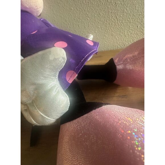 NWT Disney Ty Sparkle Minnie Mouse Plush with Tag in Purple & Pink - Picture 7 of 11